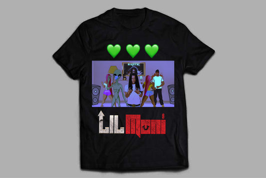 "LIL MONI" Black Short-Sleeve T-Shirt