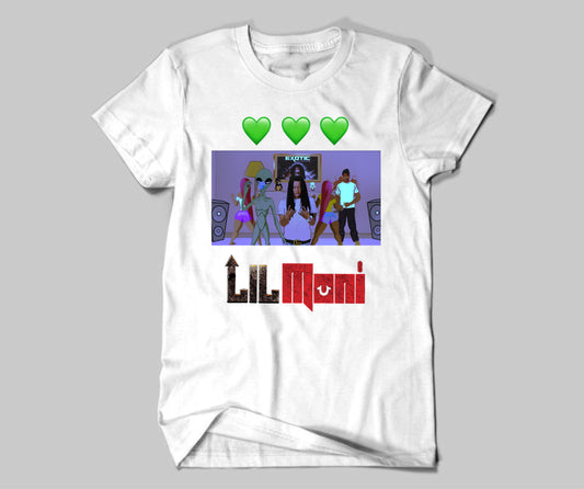 "LIL MONI" White Short-Sleeve T-Shirt